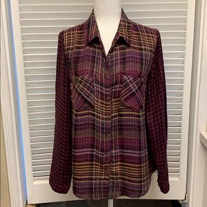 Maurices plaid button down shirt